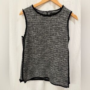 Banana Republic Textured Black and White Tank Top